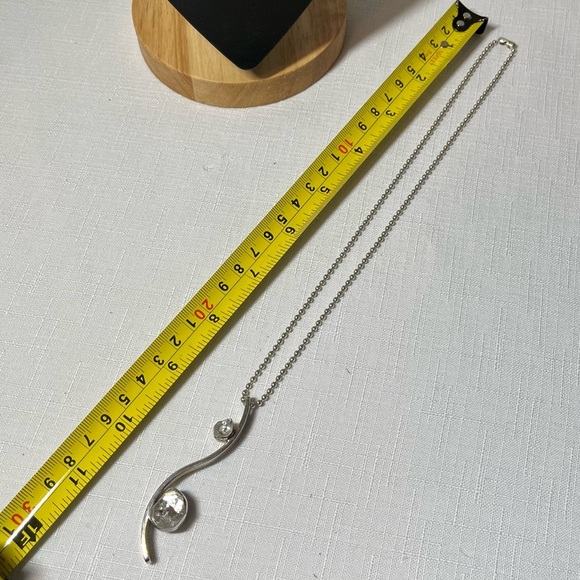 LILLY BARRACK 925 Silver Necklace with SS bead ball chain. - Picture 6 of 8